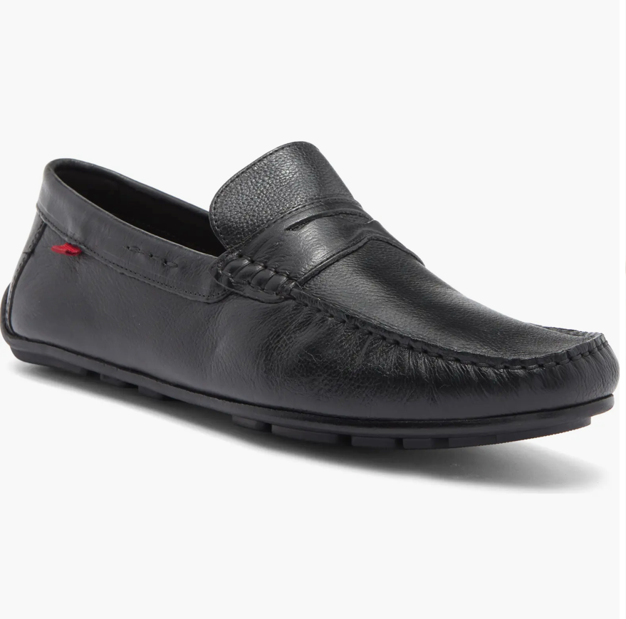 Nebraska Marc Jospeh Driving Black Loafer