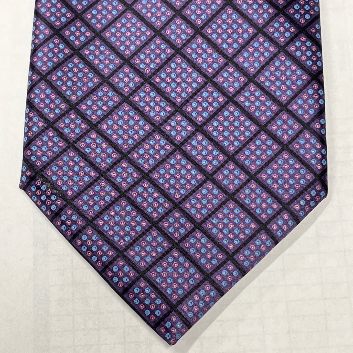 Stefano Ricci Purple Geometric Silk Tie SR0019