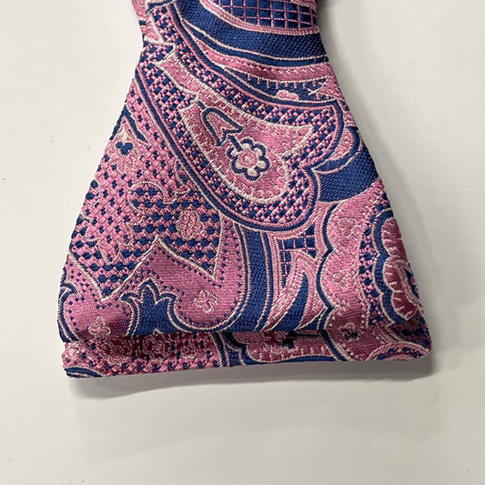 Bruno Piattelli Bow Tie Silk Pink & Blue Paisley BT0007