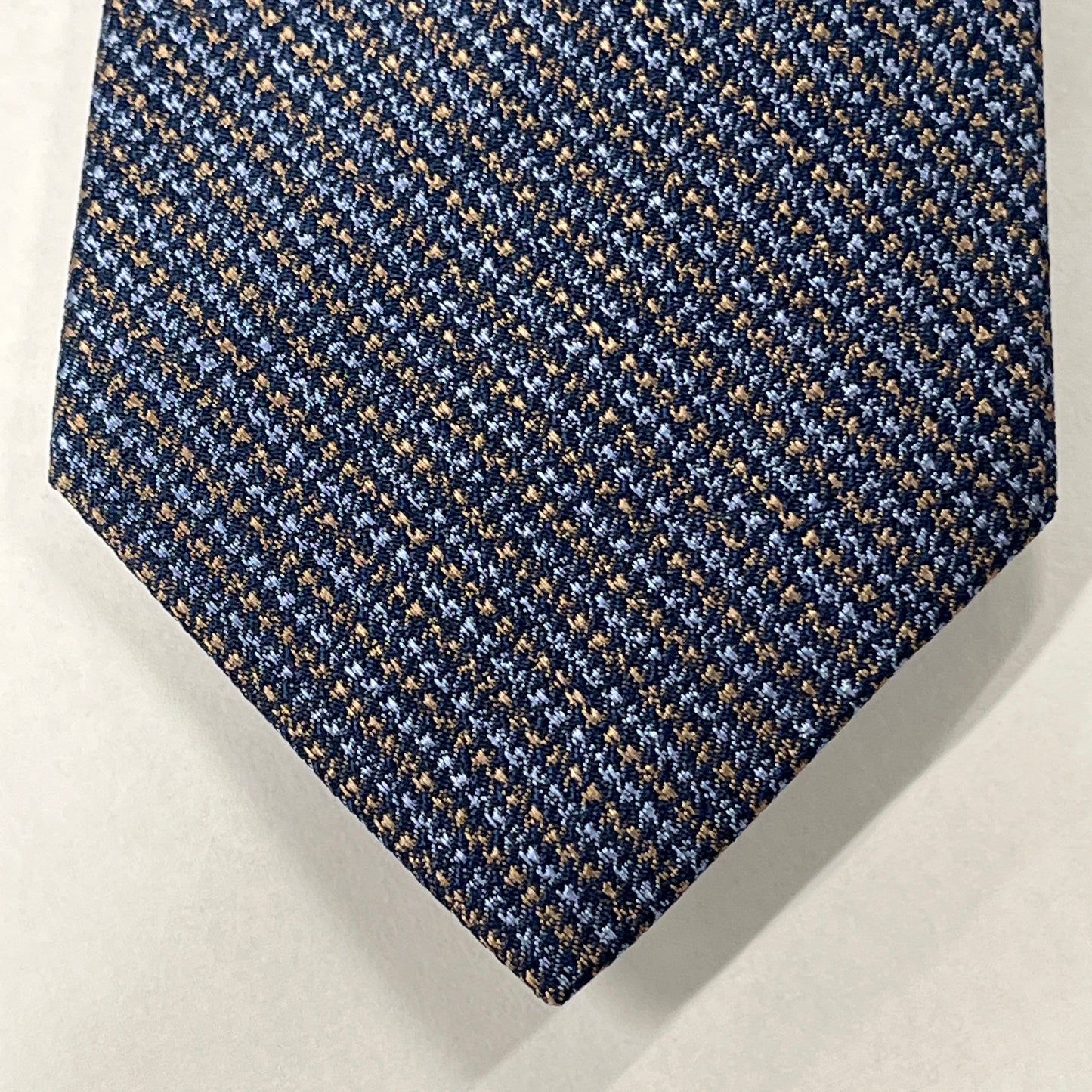 Bruno Piattelli Men’s Tie Navy Silk with Subtle Houndstooth Pattern Extra Long XL BR0403