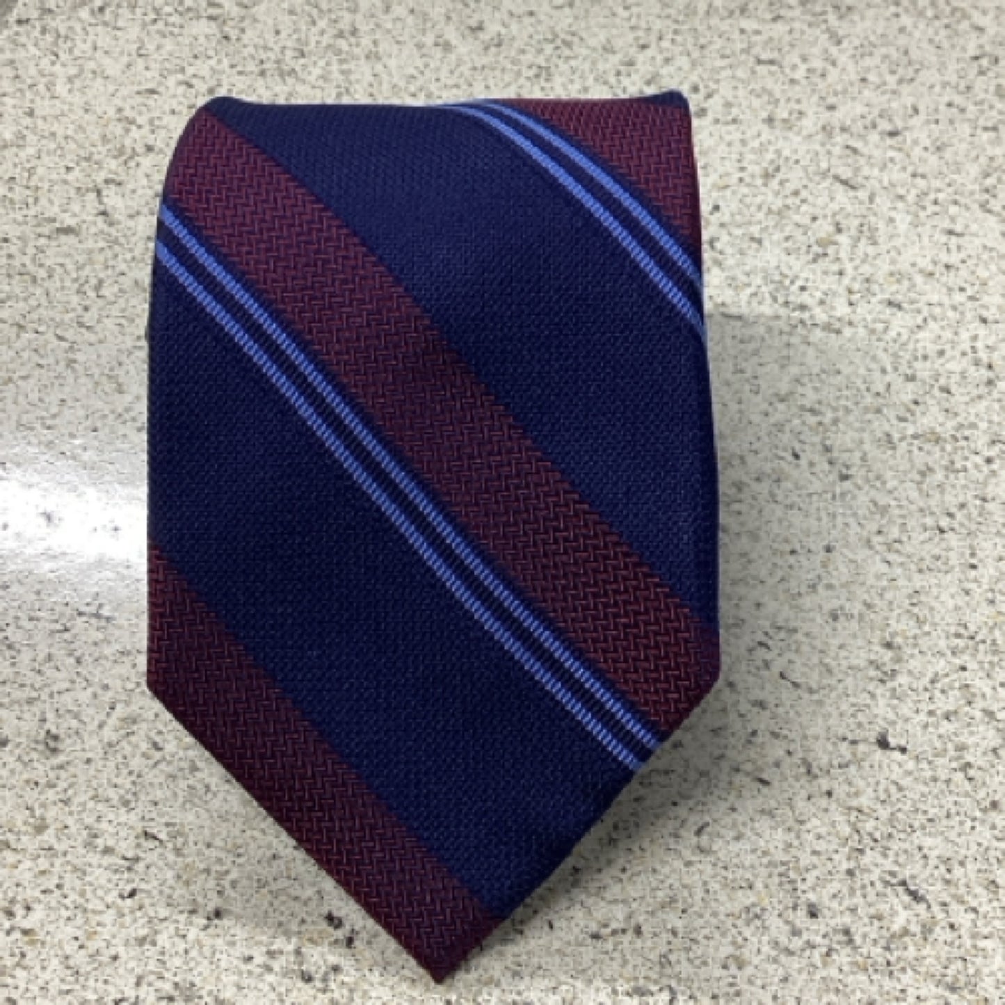 Bruno Piattelli Mens Silk Tie Navy Striped BRO411