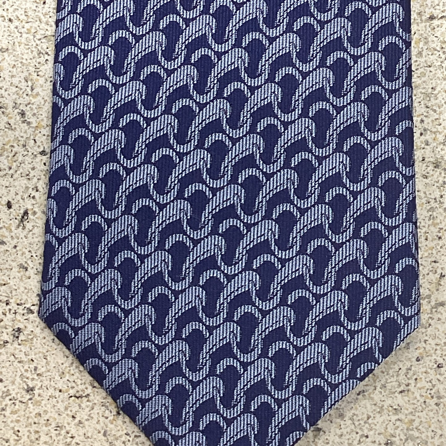 Mens Titanium Tie Waves-Blue TT445