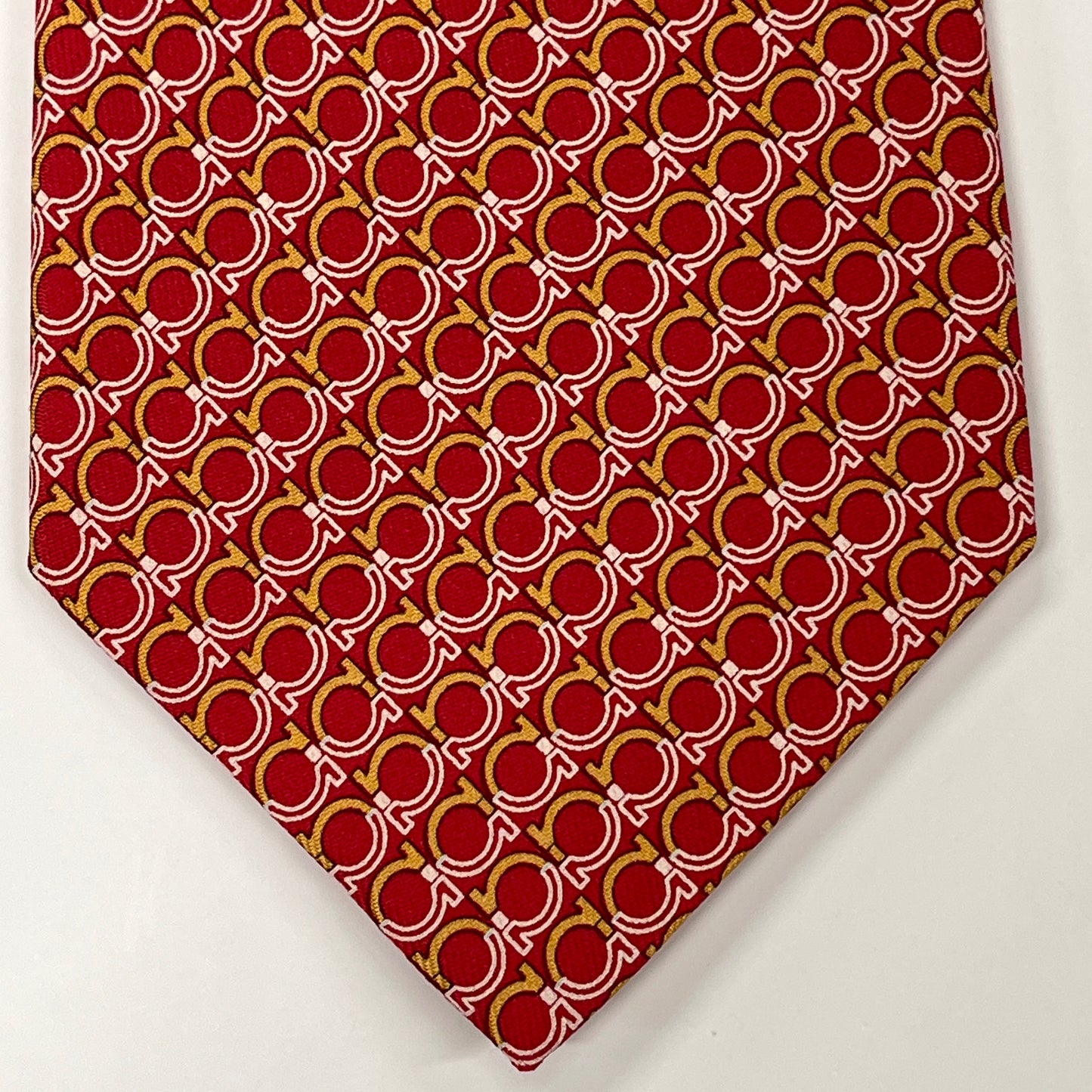 Ferragamo Mens Tie Red Anchor FR0006