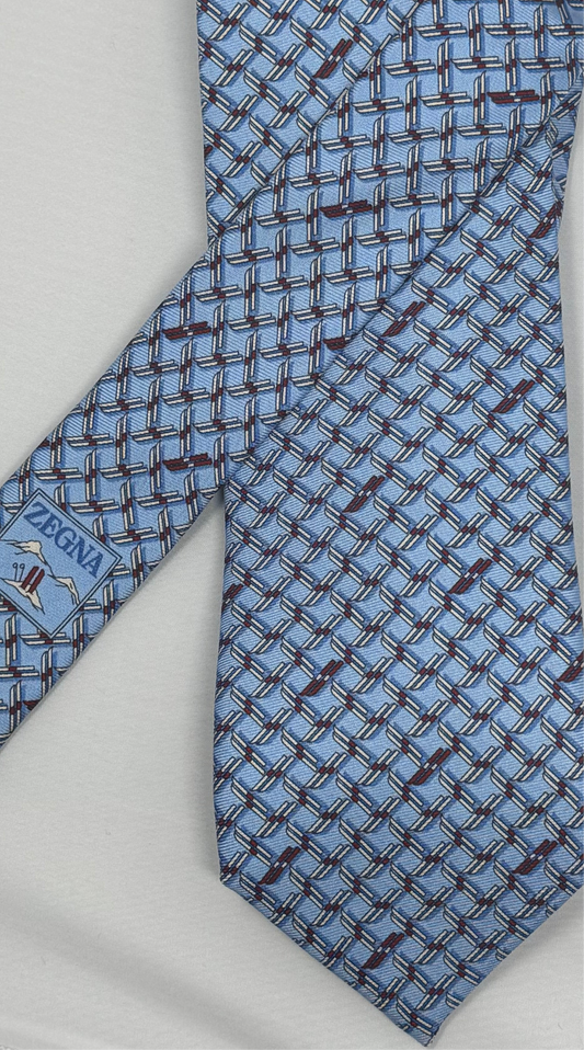 Ermenegildo Zegna Mens Tie Sky Blue