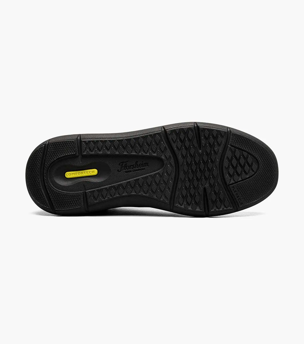 Florsheim Men's Black Sneaker's Fleet Perf Toe Elastic Lace 14443