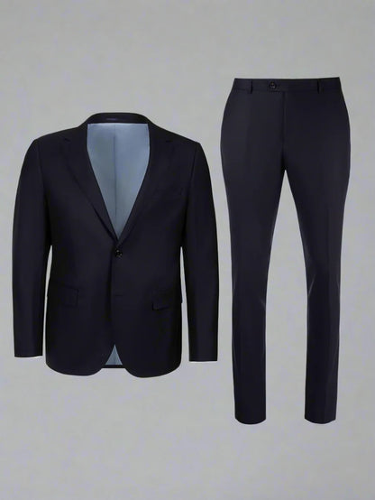 Cardeliano Mens Navy Wool Suit