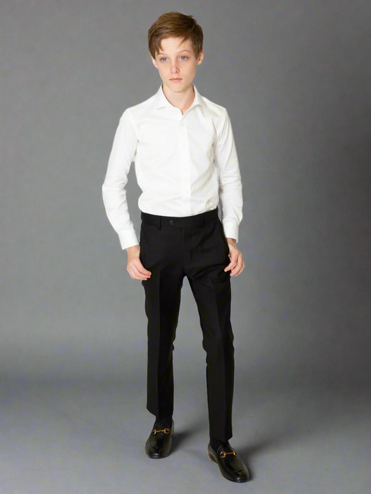 Boy's Centrion Wool Pants-Deep Black 21600-455