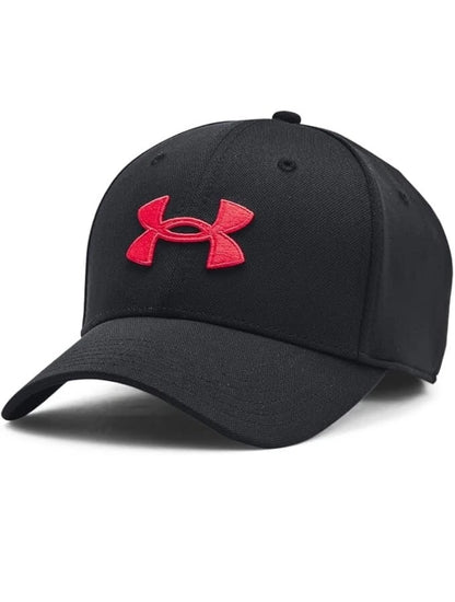 UNDER ARMOUR Men's Blitzing Cap Hat Stretch Fit Sweatband Size S/M  Black/Red