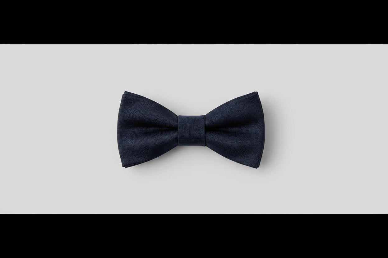 Bruno Piattelli Black Bowtie Silk Self Tie