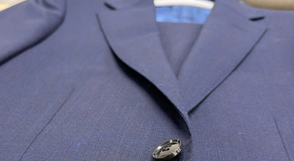 Boys Suit Dark Navy Weave Cardeliano Wool CABD-049