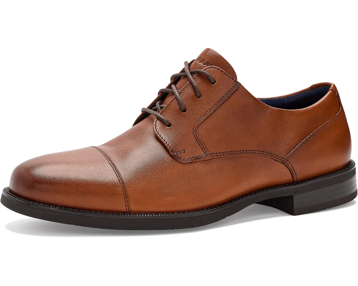 Cole Haan Bedford Cap Toe Dress Shoe Oxford Tan Brown Side view