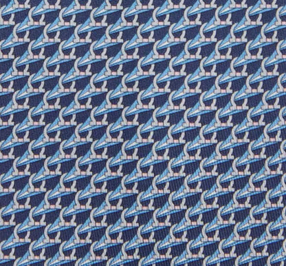 Salvatore Ferragamo Light Navy Gancini Logo Tie FR0031