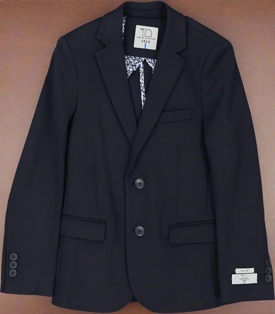 Boys TO Navy Texture Soho Stretch Jacket 9131-2B