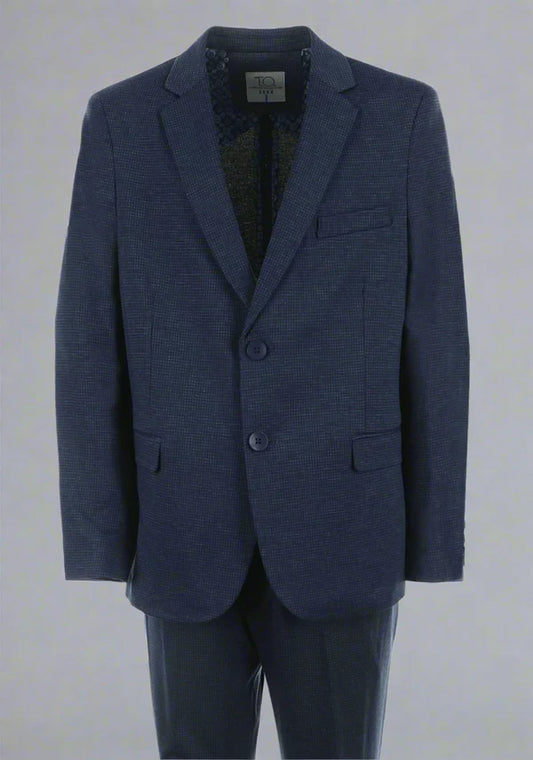 Boys TO Navy Soho Stretch Pants Intricate Weave 9131-239 Can Be Combined As A Full Navy Intricate Weave Stretch Suit