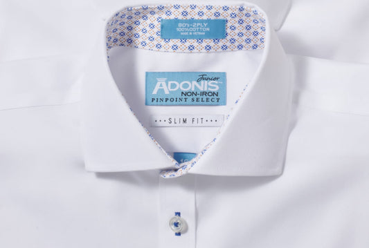 Adonis Long Sleeve Boy's Non Iron Contrast Dress Shirt