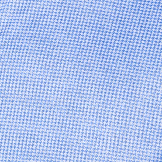 Collars & Co Short Sleeve Button Down Blue Houndstooth Shirt