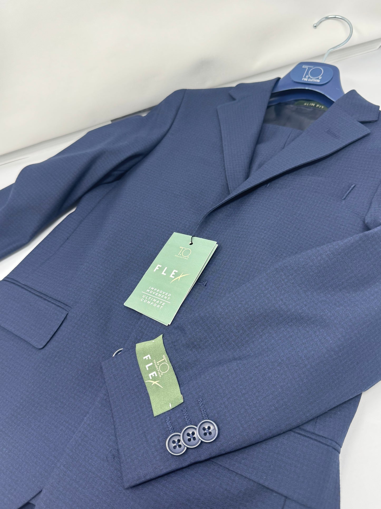 T.O Boys Flex Suit Navy Pattern Flex-26
