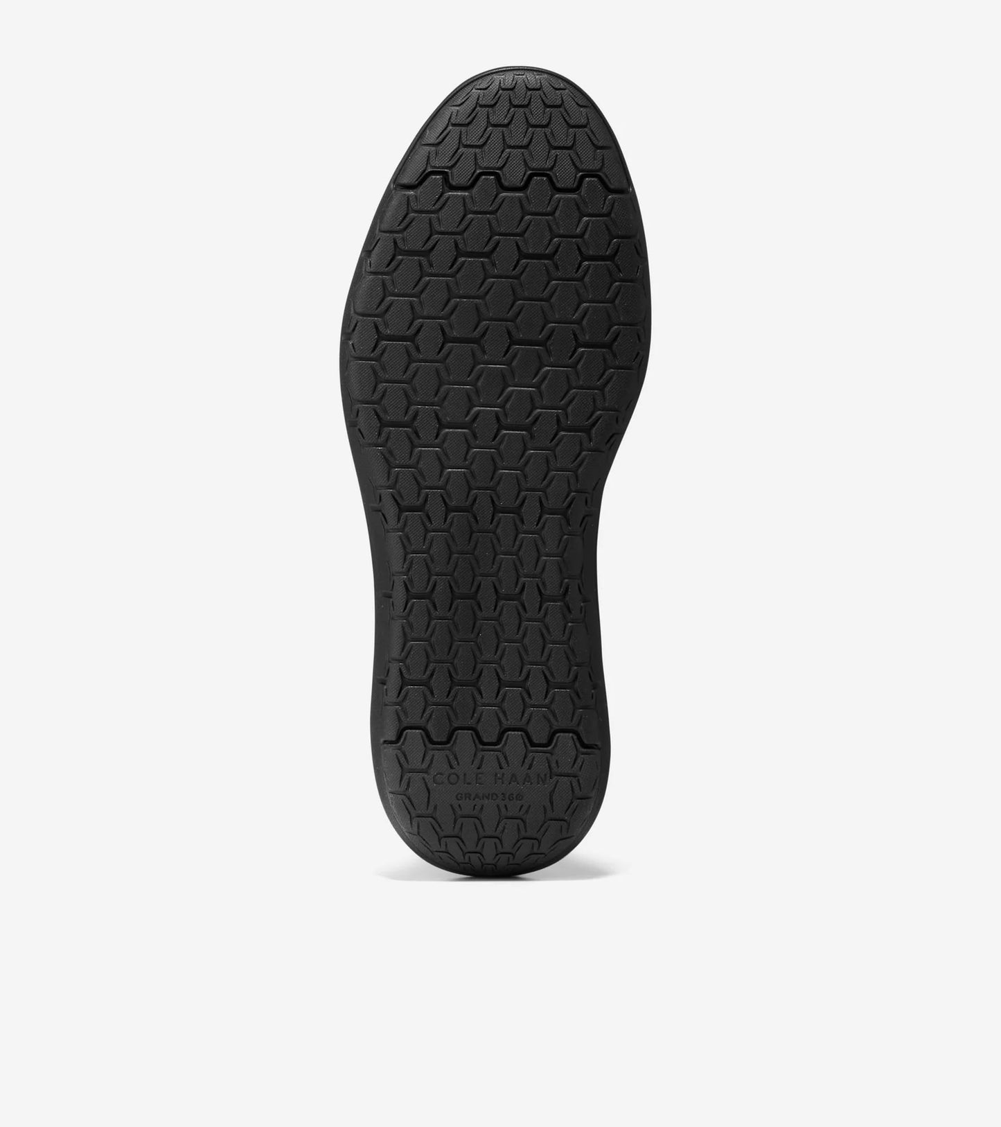 Grooved outsole of the Cole Haan Grand Remix black Oxford shoe
