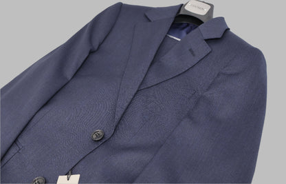 Centrion Boys Navy Wool Suit-Barleycorn Weave Pattern  