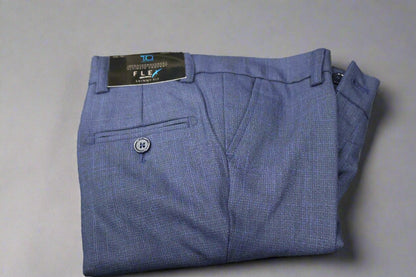 T.O. boys flex navy grid pants