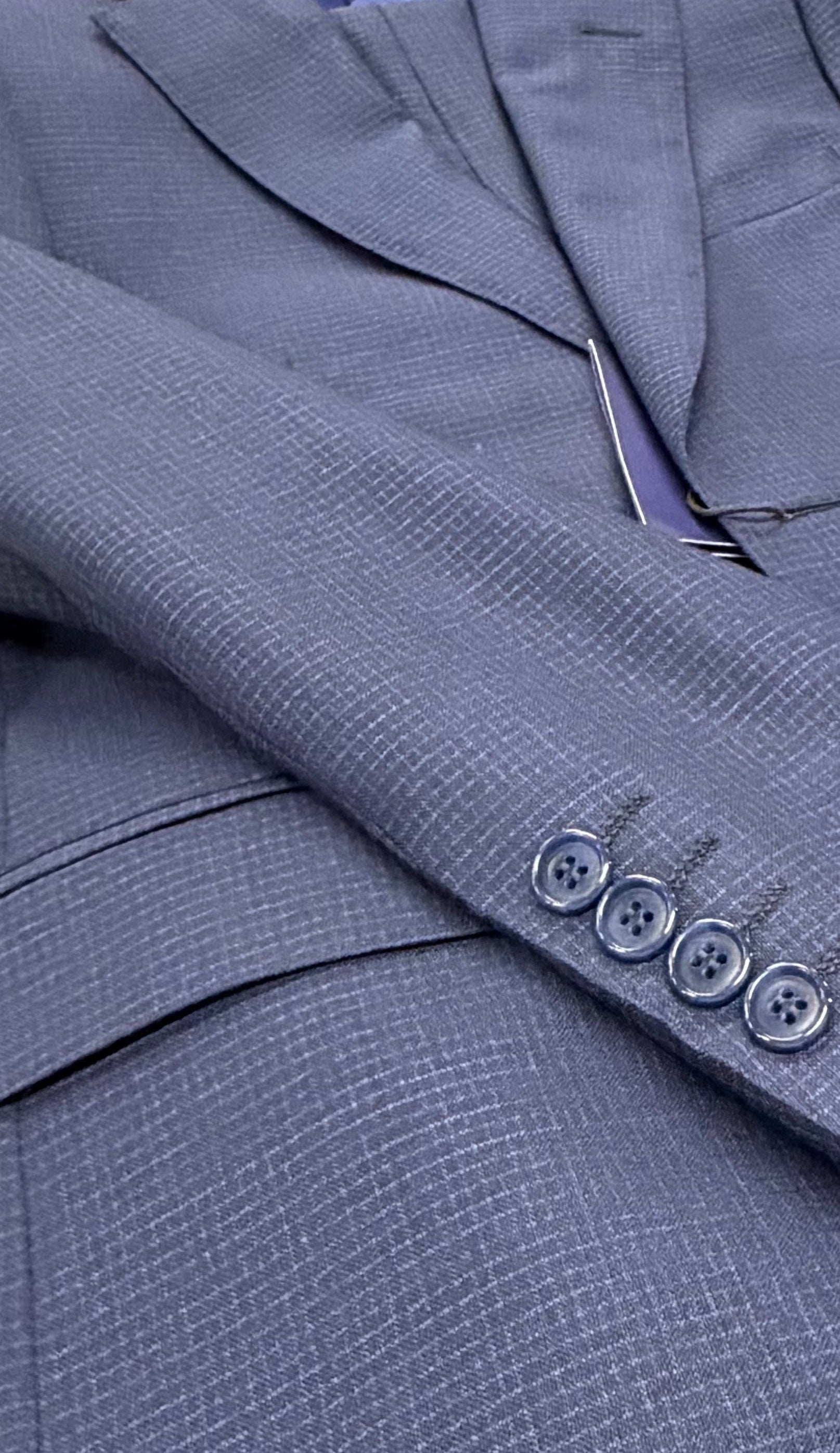 Navy mini grid suit Centrion brand