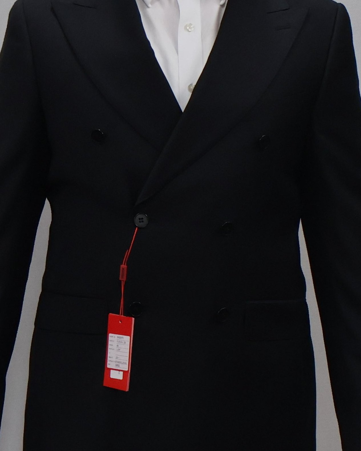 Bartorelli double breasted light black suit