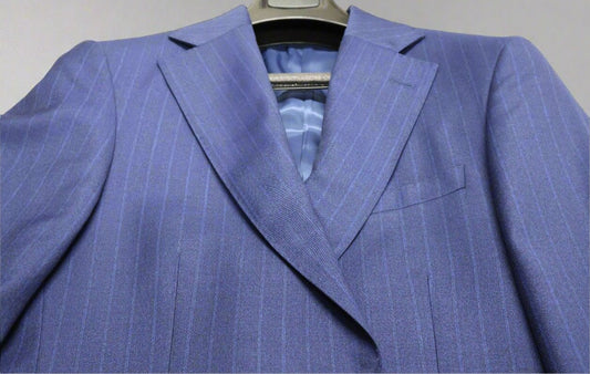 Boys TO Cardeliano Dark Blue Wool Suit Blue Pinstripe 100-271