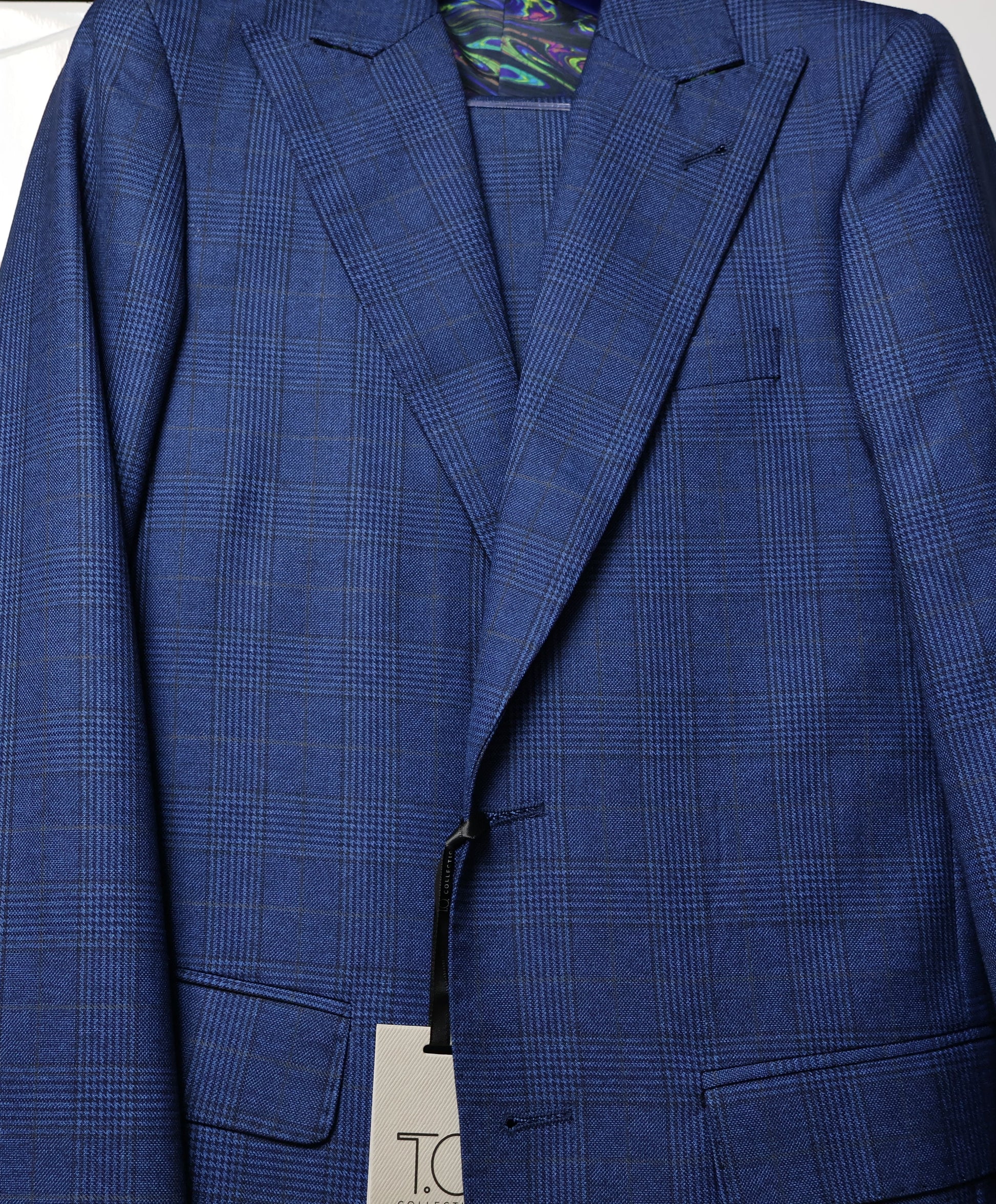 TO Boys Blue TR Peak Lapel Suit-Windowpane Pattern 