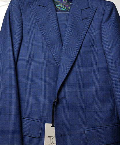 TO Boys Blue TR Peak Lapel Suit-Windowpane Pattern 