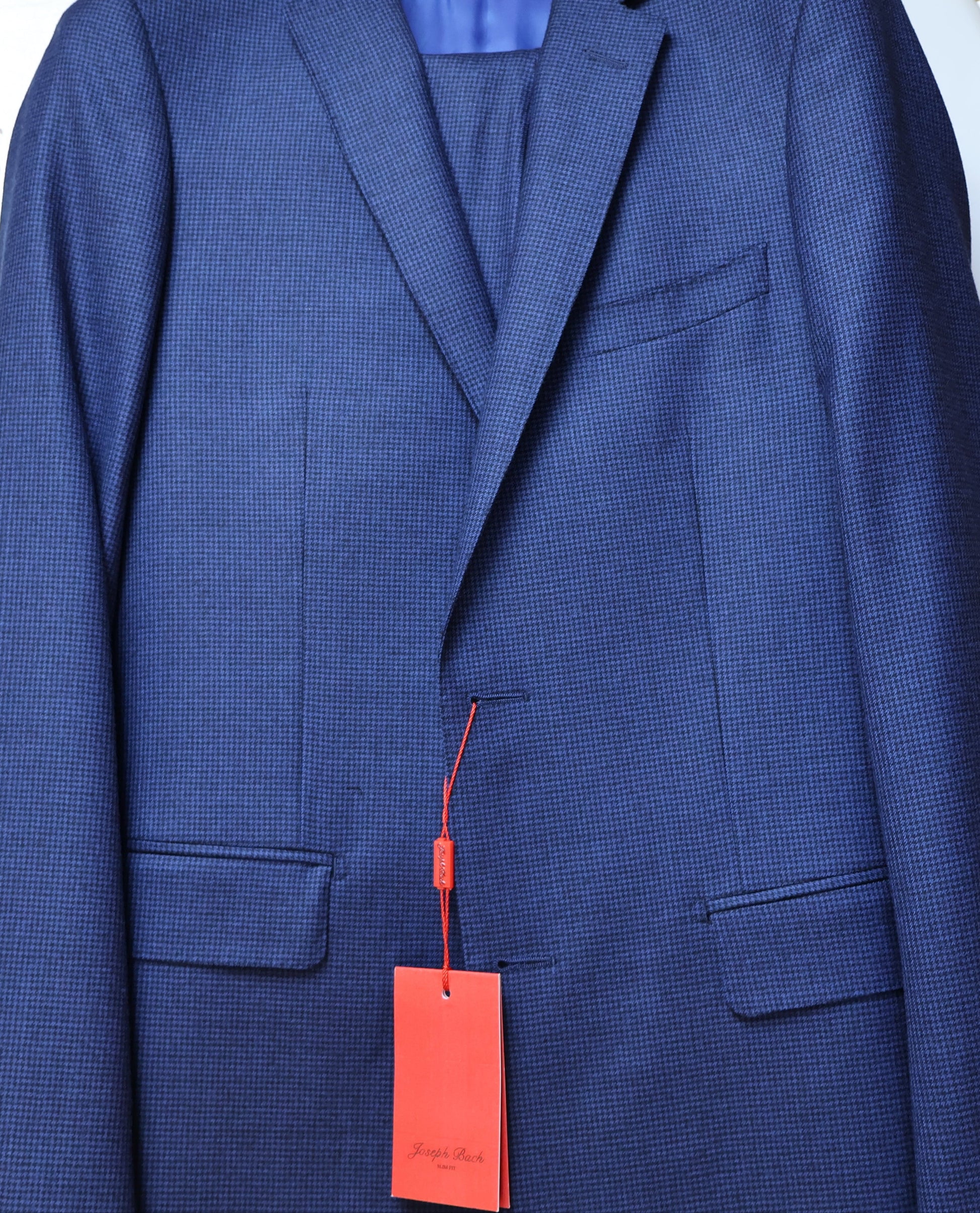 Joseph Bach Boys Blue And Navy Wool Suit-Small Check Pattern JB3B1515 ...