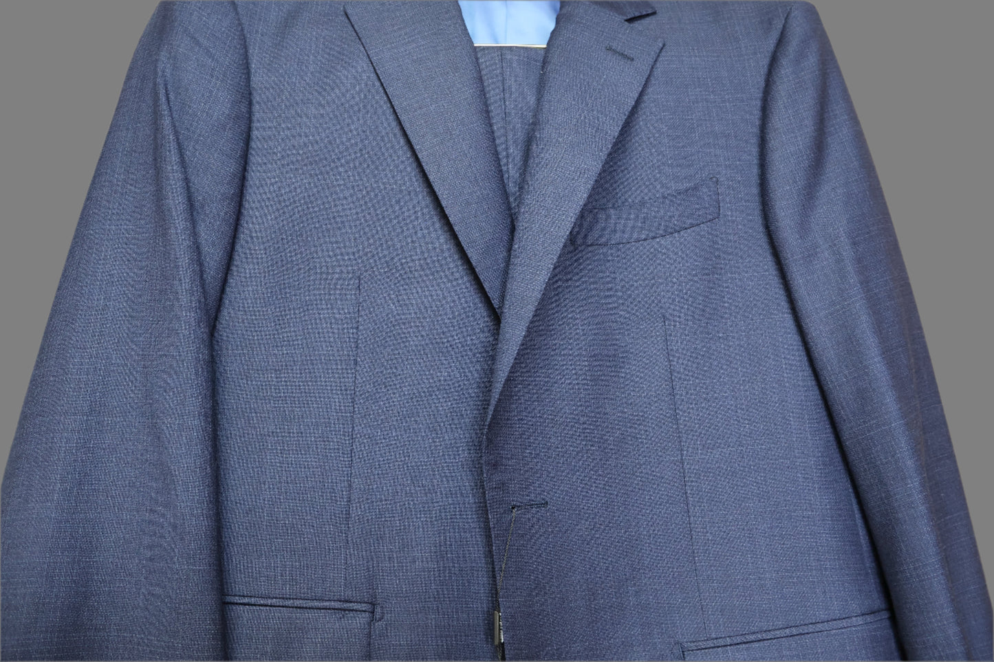 Joseph Bach Mens Navy Wool Suit-Subtle White Plaid JBE1-5002