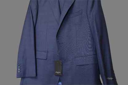 Joseph Bach Mens Navy Wool Suit-Subtle White Plaid JBE1-5002
