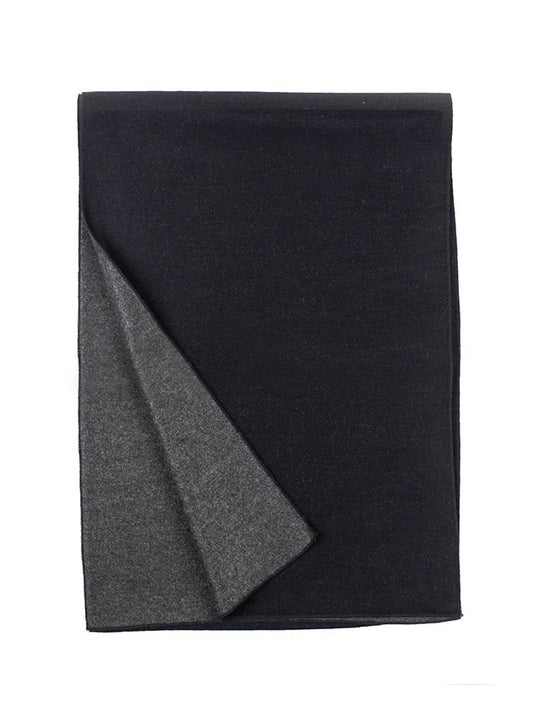 T.O. COLLECTION TWO-TONED SCARF BLACK-CHARCOAL TO100-A