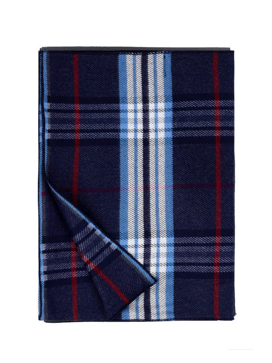 TO Plaid Blue Scarf TO100-Q