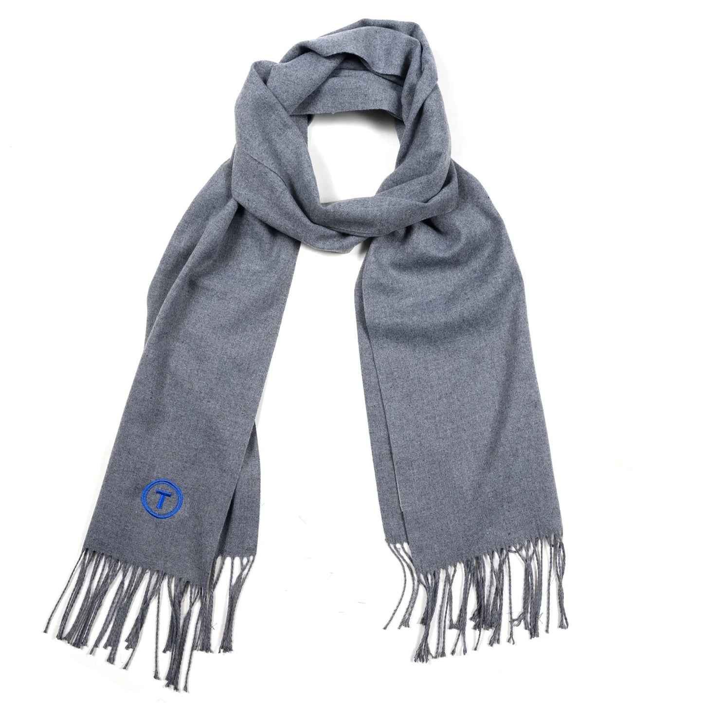 Twillory Grey winter Scarf Mens Cashmere