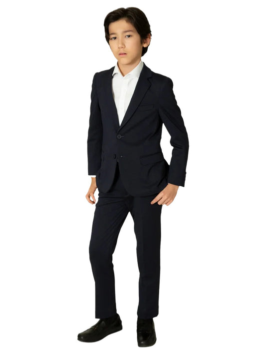 Boys TO Textured Navy Soho Stretch Suit Jacket 9131-2B Can Be Combined As A Full Navy Textured Stretch Suit