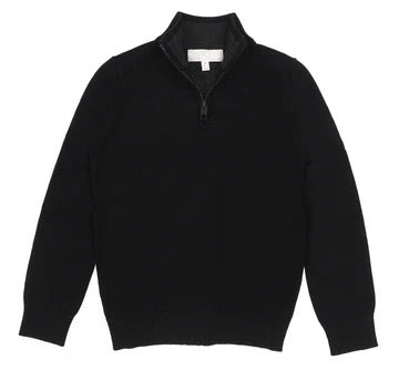 T.O. COLLECTION MEN'S QUARTER ZIP SWEATER
