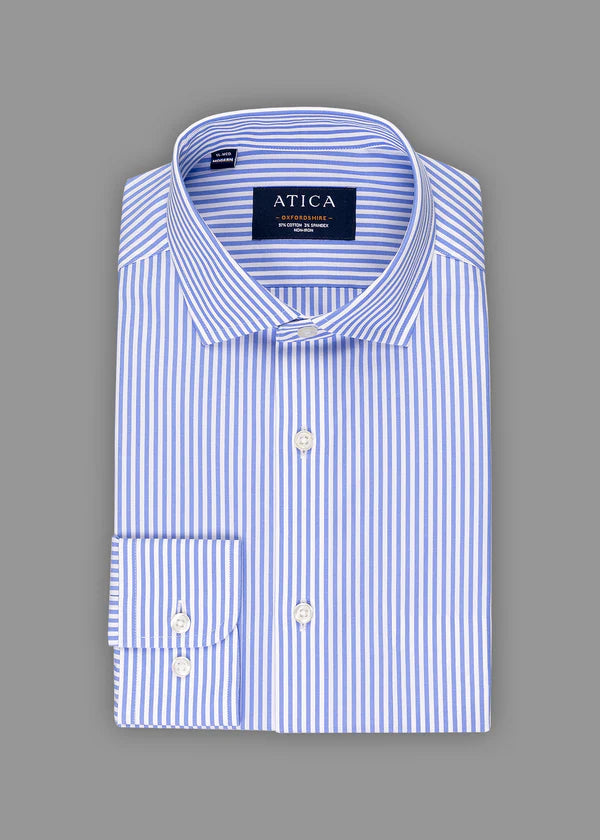 Atica Colored Blue Stripe Oxfordshire Shirt