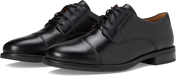 Pair of Cole Haan Bedford Cap-Toe Oxford dress shoes in black leather