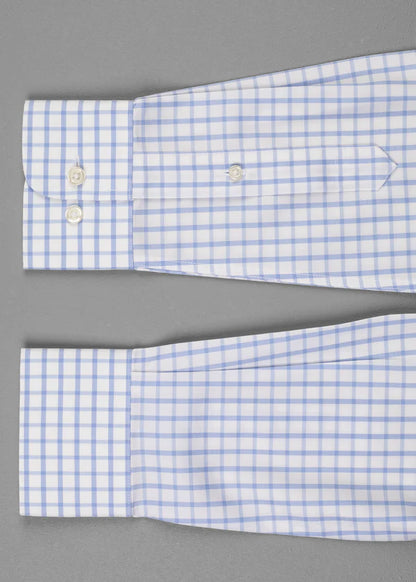 Atica Colored Blue Windowpane Providence Shirt