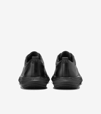 Rear view of Cole Haan Grand Remix black leather Oxfords