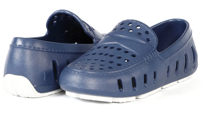 Pair of Floafers shoes in navy and white