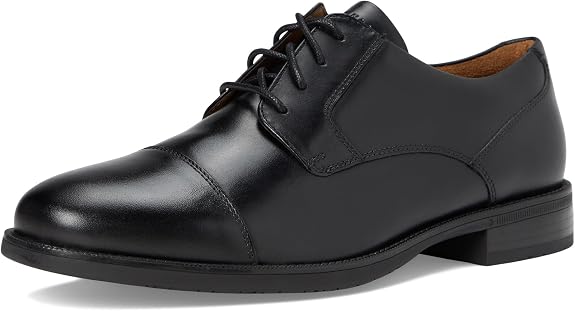 Side view of Cole Haan Bedford black leather Cap-Toe Oxford