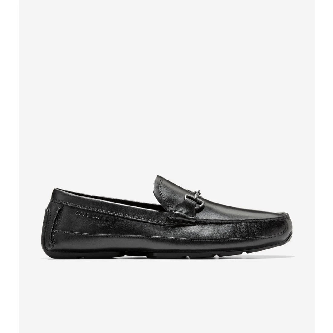 Side view of Cole Haan Hutchison Grand leather bit driver in black
