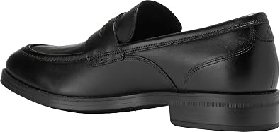 Side view of Cole Haan Newmark Grand Penny Loafer in black leather