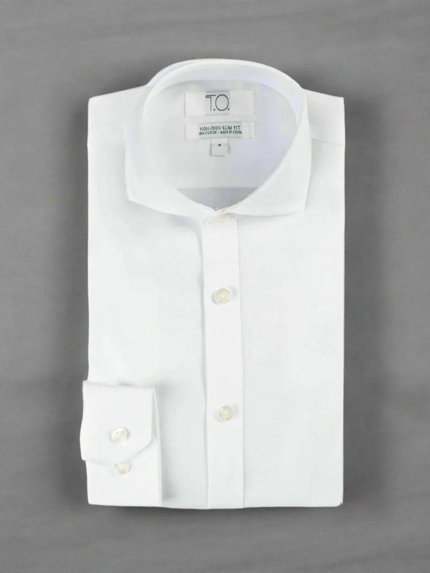 TO Boys Blue Pinpoint Cufflinks Shirt