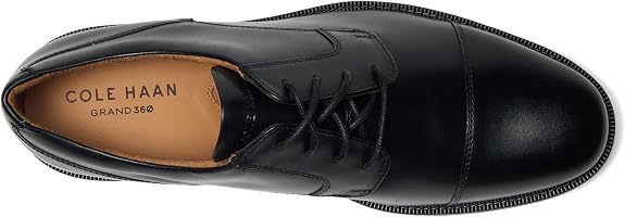 Top view of Cole Haan Bedford Oxford with cap-toe and lace-up detailing