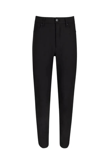Front view of T.O. boys black performance pants