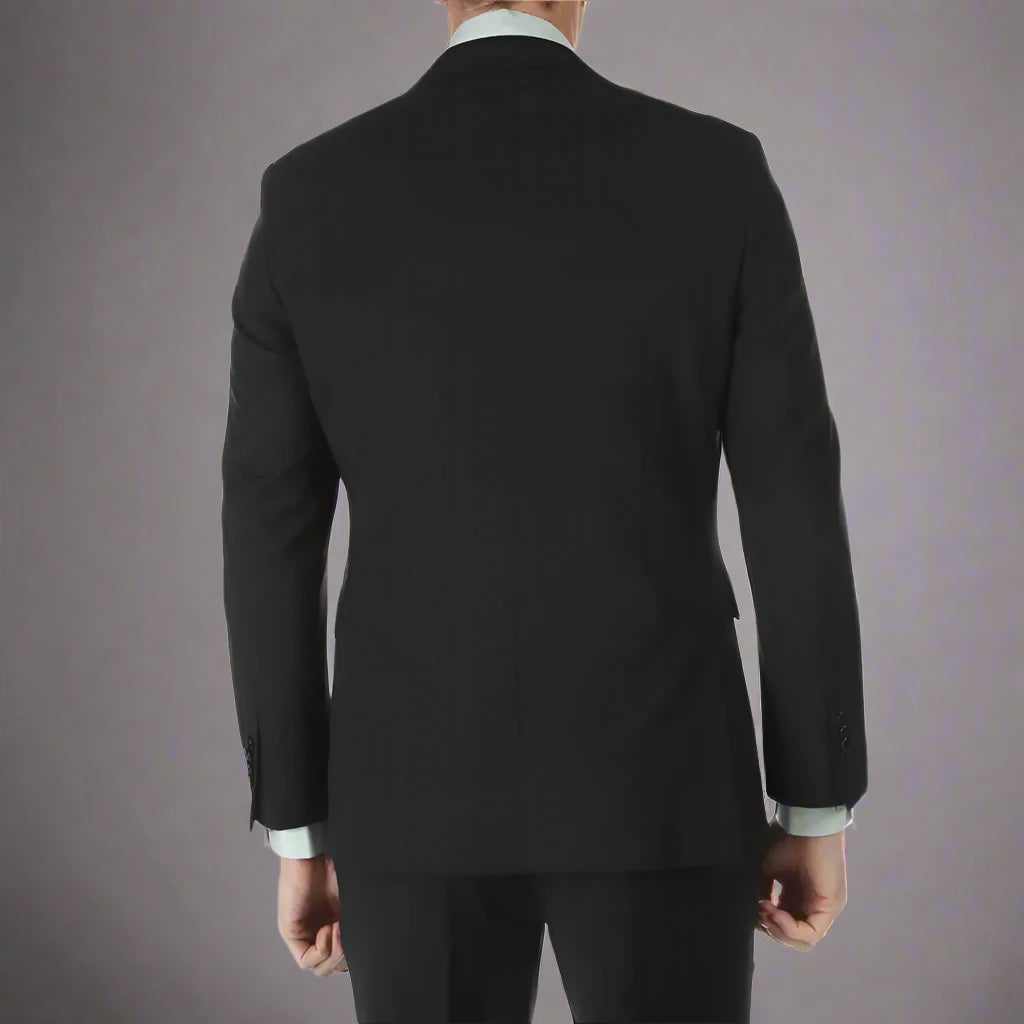 Giles & Jasper Wool Black Stretch Suit Jacket