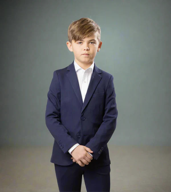 T.O. Suit Separates Boys Blue Soho Stretch Slim Suit